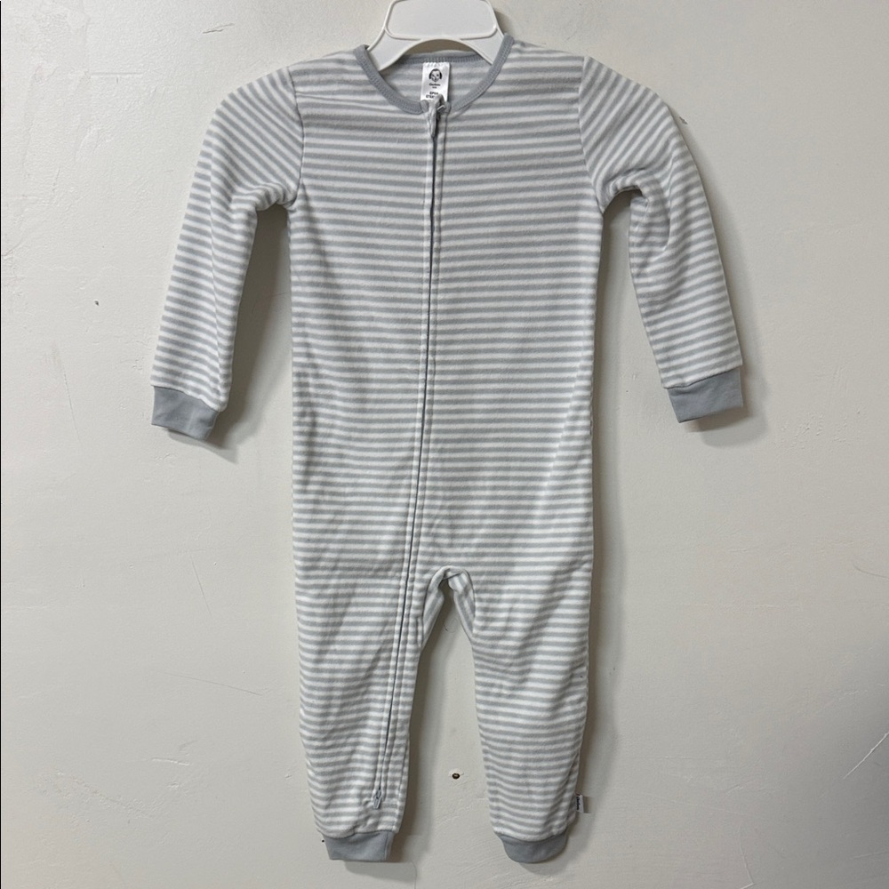 Gerber Gray and White Striped Footie